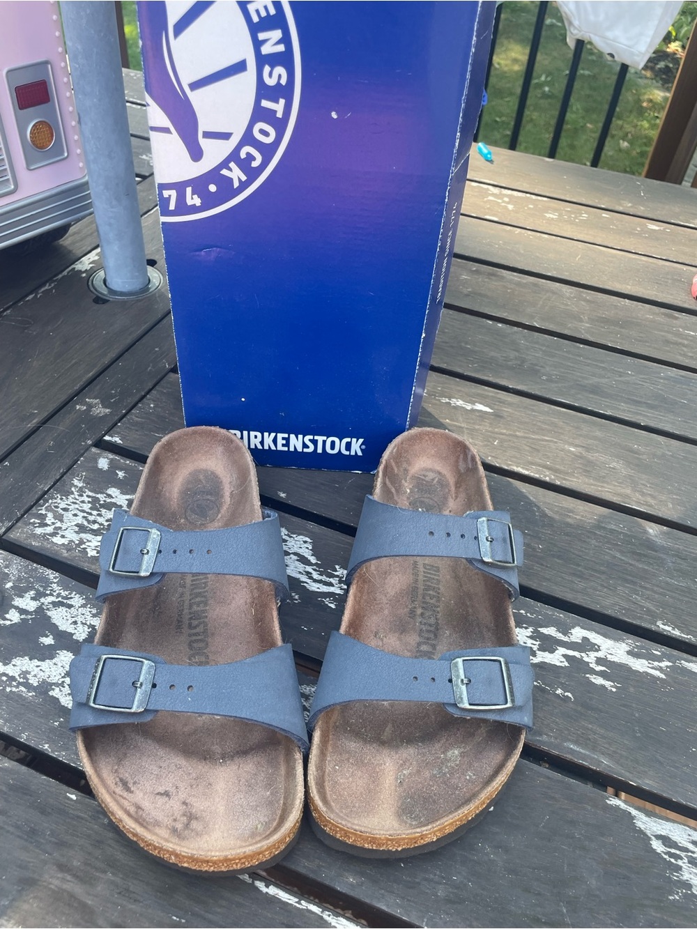 BIRKENSTOCK WOMENS BLUE SYDNEY SANDAL 37